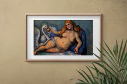 paul cezanne naked woman print on canvas, erotic print, gallery wrapped, reproduction canvas, giclee canvas, female nude