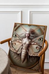 Magical Fairy Art, Girls Room Fairy Gift, Fantasy Fairies Art, Beautiful Fairy Illustration, Fairy Poster Print, Vintage