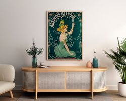 Nover Absinthe Blanqui (1900) Alcohol Poster, Absinthe, Art Nouveau Vintage Poster, Giclee Large Wall Art, Modern art, r