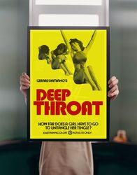 Deep Throat 1972 Movie POSTER PRINT A2 70s X Rated Adult Cult Cinema Film Wall Art Decor Sexplotation
