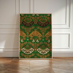 Japanese Woodblock Poster, Floral Oriental Print, Green And Red Wall Art Poster Popular Famous Artist Art Print, Gallery