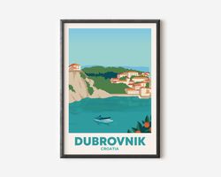 Dubrovnik Croatia Wall Art, Traveller Gift Art Lovers, Travel Market Wall Art Print, Modern Travel Art Croatia Bedroom L