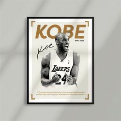 Sport Design - Kobe Bryant, Los Angeles Lakers - Wall Art - Quote Motivation - Digital Download