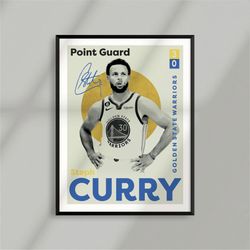Sport Design - Stephen Curry, Golden State Warriors, Minimalist Basketball Design - Vintage Man Cave - Digital