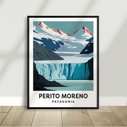 Perito Moreno Glacier - Argentina - Chile - Patagonia - National Park Poster - Minimalist Nature Poster - Travel Print -