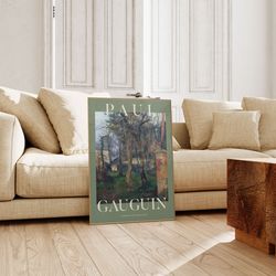 Paul Gauguin Art Print, Sage Green Abstract Vintage Minimalist Gift Idea, Famous Artist Print, Brown Gallery Wall Home D