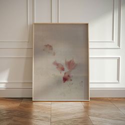 Watanabe Seitei Art Print, Japanese Poster, Grey Pink Vintage Woodblock Exhibition Art Print, Famous Artist Print, Galle