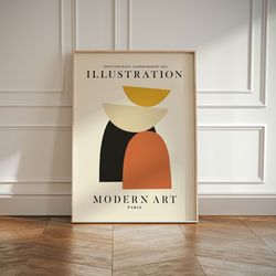 Mid Century Modern Exhibition Wall Art Print, Minimalist Vintage Poster, Cultural Wall Art, Iconic Gallery Wall Home Dec