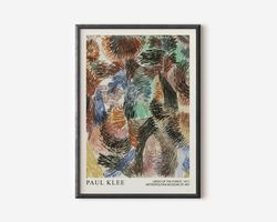Paul Klee Abstract Wall Art Print, Colourful Modern Art Poster, Blue Yellow Exhibition Print, Famous Artist Print, Galle
