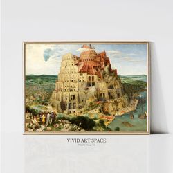 The Tower of Babel, Pieter Bruegel the Elder  Renaissance Classical Painting  Classic Art Print  Digital Download  Print