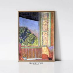 the open window by pierre bonnard  post-impressionist art print  modern landscape painting print  printable wall art  di