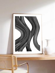 Minimalist poster, abstract art, black and white, The eye, Art print on museum quality paper-14