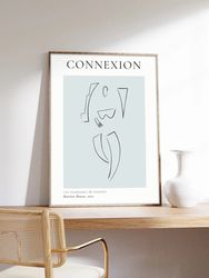 Minimalist poster, Bastien Bouta, Connection, Abstract art, Museum quality art printing on paper
