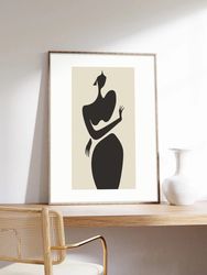 Minimalist poster, Bastien Bouta, Femme Debout, Abstract art, Art printing on museum quality paper