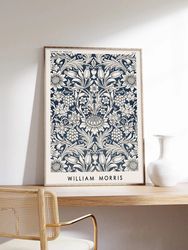 Morris Poster, William Morris, Art Nouveau, Flower Motifs, Exhibition Poster, Museum Quality Art Printing on Paper-1