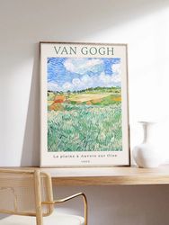 Van gogh poster, Nature poster, The plain in Auvers-sur-Oise, Exhibition poster, Art printing on museum quality paper