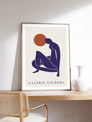 Minimalist Poster, Matisse, Art Gallery, Blue Nude, Abstract Art, Blue Poster, Golberg Gallery, Museum Quality Art Print