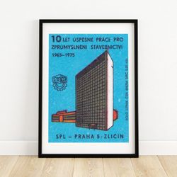 10 Years of The Construction Industry - Matchbox Print - Aesthetic Wall Art - Vintage Art - Matchbox Wall Poster - Vinta