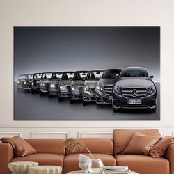 Canvas Art, 3D Wall Art, Wall Decor, Mercedes Benz E Series, Car Lovers Gift Canvas, Mercedes Benz E Series Canvas Print