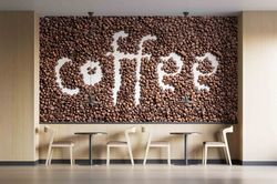 coffee wall paper, brown wall painting, coffee lover gift, modern mural, modern wall decal, 3d paper art, paper cutting
