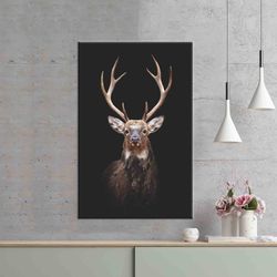 Deer Wall Art, Deer Lover Wall Decor, Farmhouse Poster, Glass Custom For Art, Animal Wall Decor, Personalized Gift, 3D C