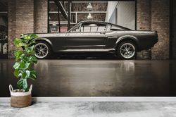 Ford Mustang Mural, Wall Decoration, Wall Decor, 3D Wall Art, Car Wall Print, Wallpaper Panels, 3D Wall Decor, Car Wallp