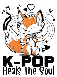 Kpop Heals The Soul Fox Korean Pop Music Finger Heart
