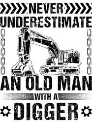 mens equipment operator old man excavator