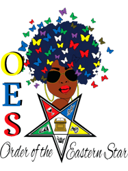 OES Sister Butterfly Afro Hair the Eastern Star Mothers Day
