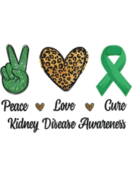Peace Love Cure Kidney Cancer Awareness Support Leopard Men