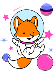 Omnisexual Fox In Space Omnisexual Pride, Png, Png For Shirt, Png Files For Sublimation, Digital Download,