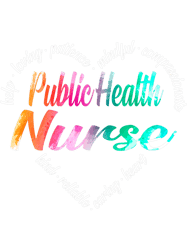 Public Health Nurse Heart Word Cloud Watercolor Rainbow, Png, Png For Shirt, Png Files For Sublimation, Digital Download