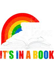 Retro Rainbow Take A Look Its In A Book Bookworm Reading, Png, Png For Shirt, Png Files For Sublimation, Digital Downloa