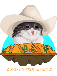 Sad Cat Wearing a Cowboy Hat Crying Meme, Png, Png For Shirt, Png Files For Sublimation, Digital Download,
