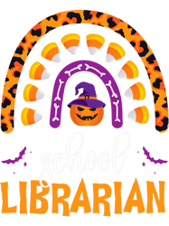 school librarian rainbow leopard halloween pumpkin candy, png, png for shirt, png files for sublimation, digital downloa