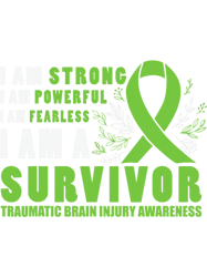 Traumatic Brain Injury Awareness Survivor Powerful Strong, Png, Png For Shirt, Png Files For Sublimation, Digital Downlo