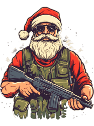 Veterans Day Military Soldier Commando Santa Claus, Png, Png For Shirt, Png Files For Sublimation, Digital Download,