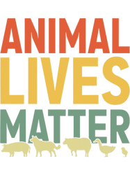 Vintage Animal Lives Matter Vegetarian, Png, Png For Shirt, Png Files For Sublimation, Digital Download,