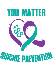 You Matter 988 Suicide Prevention Awareness Ribbon Comma, Png, Png For Shirt, Png Files For Sublimation, Digital Downloa
