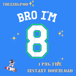 8th Birthday Boys 8yo Girls Bro I39m 8 T-ShirtPng, Png For Shirt, Png Files For Sublimation, Digital Download, Printable