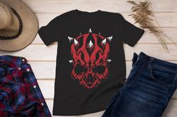 Darth Maul Skull Mens Shirt  Unisex StarWars Shirt  Nerd Geek Top  Star Wars Themed Shirt
