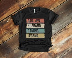 dad husband gaming legend, retro gamer dad shirt, gaming dad shirt, gamer husband gift, gamer gift for him, controller s