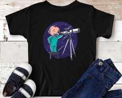 astronomer kids t-shirt  galaxy lover astronomer telescope toddler gift idea