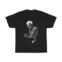 Skeleton Listening To Music T-Shirt