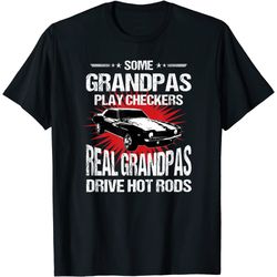 Some Grandpas Play Checkers T-shirt, Cars, Racing