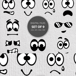 Emoji Svg, Faces Svg Cut File,cute Emoji