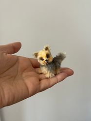 Miniature dog Yorkie puppy York Yorkshire terrier Blythe doll friend 1 to 6 scale dollhouse decor