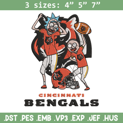 Rick and Morty Cincinnati Bengals embroidery design, Cincinnati Bengals embroidery, NFL embroidery, sport embroidery.