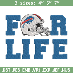 Buffalo Bills For Life embroidery design, Buffalo Bills embroidery, NFL embroidery, sport embroidery, embroidery design.