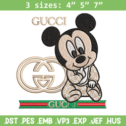 Mickey baby Embroidery Design, Gucci Embroidery, Embroidery File, Logo shirt, Sport Embroidery, Digital download.